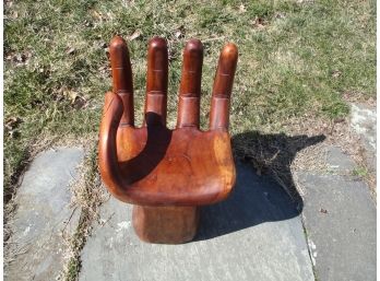 Carved Wood 'Hand' Chair