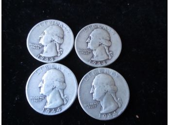 4 1944 P U.S. Washington Quarters, Lot 7