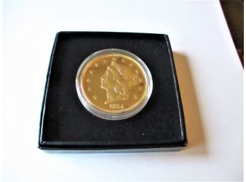 1854 S Double Eagle Gold $20. Tribute Proof Coin