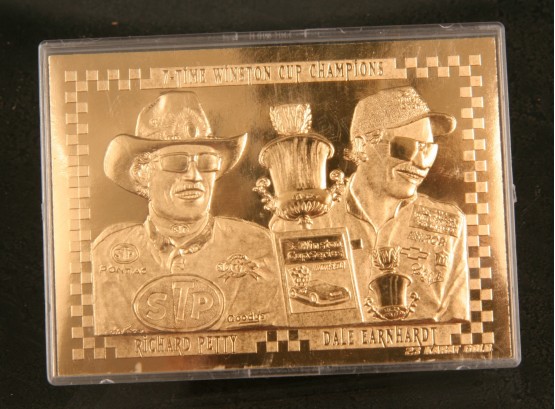 1995 Classic Games 23kt Gold Card - Richard Petty/Dale Earnhardt #3537/10,000