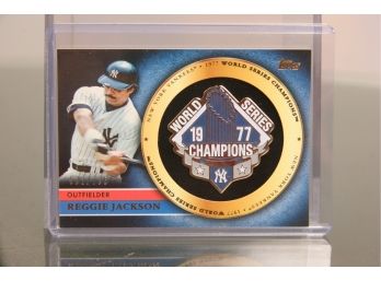 2012 Topps Commemorative Gold Pin Card #532/736 - Reggie Jackson/NY Yankees