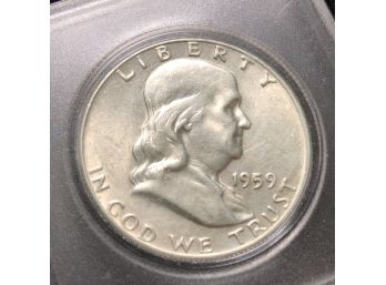 1959 Silver Franklin Half Dollar