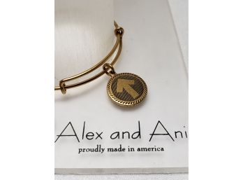 Alex And Ani Retired Stand Up To Cancer Gold Tone Bracelet - New With Tags