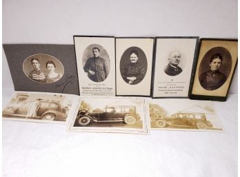 Antique Automobile And Portrait Photographs Lot