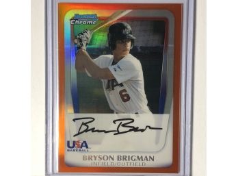 2011 Topps Bowman Chrome Orange Bryson Brigman #BDPP93 06/25 - USA Baseball