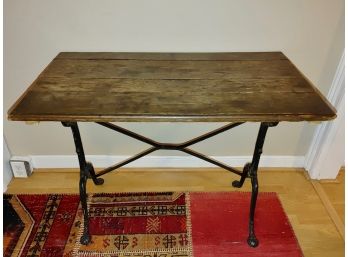 Antique French Cast Iron Base Bistro Table