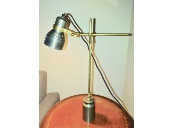 Vintage Brass And Cast Iron Industrial Lamp