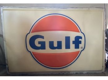 6 Ft Gulf Embossed Gasoline Sign