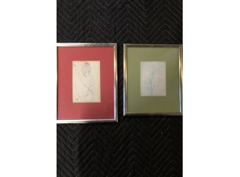 2 Piece Art Lot Signed Hibel