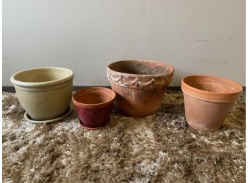 10 In, 12 In, 14 In & 16 In Clay Flower Pots