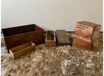 Variety Of Wood Advertising Crates & Boxes