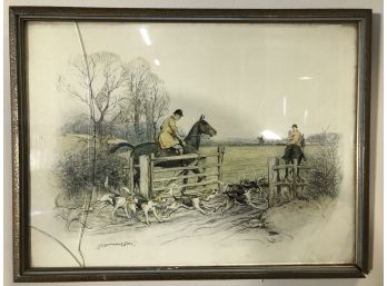 Horses And Hounds Signed Wells