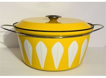 EX 8 Quart Cathrineholm Midcentury Scandinavian Modern Lotus Enamel SUNFLOWER YELLOW Dutch Oven Largest Pan