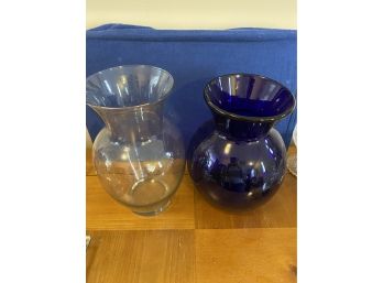 Pair Of Glass Vases For Those Spring Bouquets