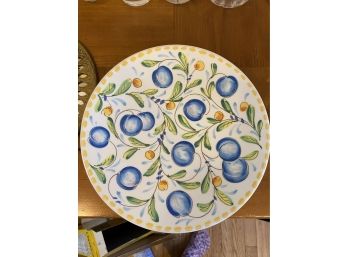 Mikasa Bright Pattern Luncheon Plates Six(one With Chip)