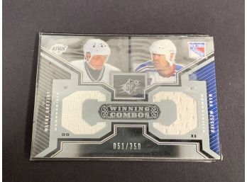 Vintage Hockey Card 2005 SPX Hockey Card Gretzky Messier Game Used Jerseys