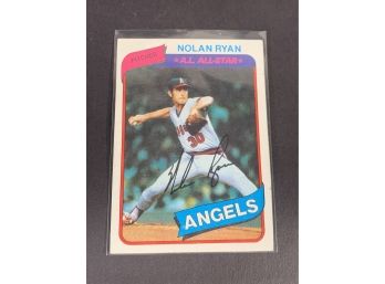 Vintage Baseball Card 1980 Topps Nolan Ryan