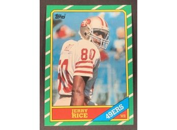 Vintage Football Card 1986 Topps Jerry Rice Rookie