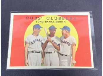 Vintage Baseball Card 1959 Topps Cubs Clubbers Long Banks Morin