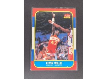 Vintage Basketball Card 1986 Fleer Kevin Willis Rookie Card