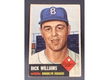 Vintage Baseball Card 1953 Topps Dick Williams