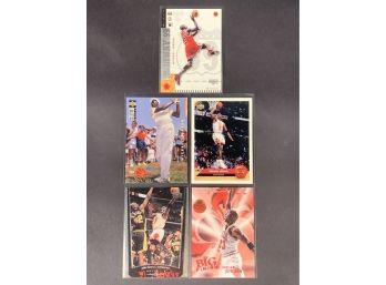 Vintage Basketball Cards Five Assorted Michael Jordan Cards