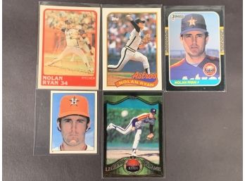 Vintage Baseball Card Nolan Ryan Five Assorted Cards