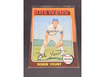 Vintage Baseball Card 1975 Topps Robin Yount Rookie