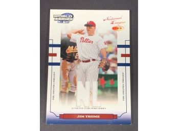 Vintage Baseball Card Jim Thome World Series Game Worn