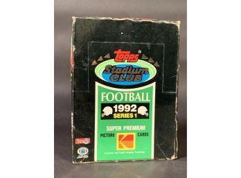 Vintage Topps Stadium Club Fotball 1992 Series One Full Box Sealed Packs