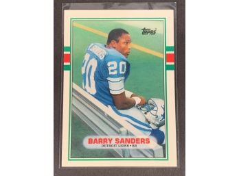 Vintage Football Card 1989 Topps Traded Barry Sanders Rookie