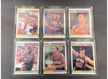 Vintage Basketball Cards 1987 Fleer Pistons Assorted Team Cards