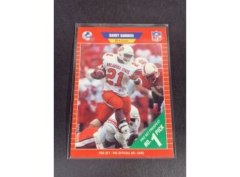 Vintage Football Card 1989 Barry Sanders Rookie Pro Set