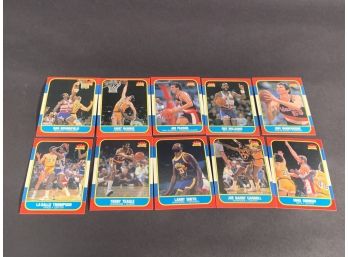 Vintage Basketball Cards 1986-87 Fleer Assorted 10 Card Lot