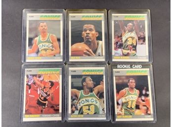 Vintage Basketball Cards 1987 Fleer Sonics Team Cards