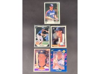 Vintage Baseball Card Lot Of Five Craig Biggio Cards