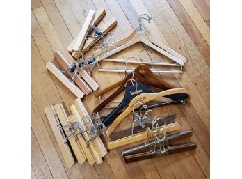 Nice Wooden Pant Hangers With Department Store Coat Hangers - Talbots,polo,bloomingdales,nordstrom