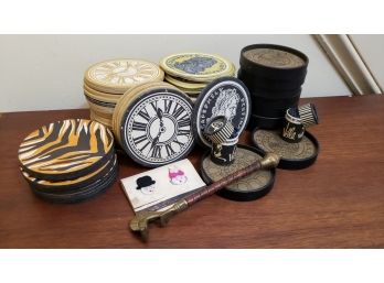 Vintage Bar Coasters With Unique Bottle Opener