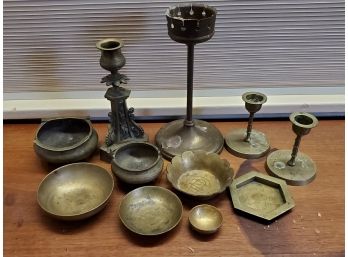 Vintage Collection Of Brass Objects