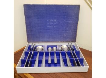 MCM Dutch Stainless Flatware Service For 4 In Original Box