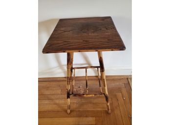 MCM Oak And Bamboo Plant Stand