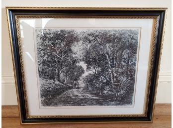 Pencil Signed Gustave Adolph Hoffman Etching