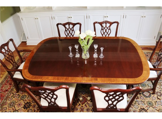 Luxury Furniture Maker Councill Craftsman Mahogany Dining Room Table And Two Leaves - TABLE ONLY