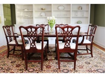 Eight Luxury Furniture Maker Councill Craftsman Mahogany Dining Room Chairs - CHAIRS ONLY