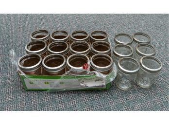 Glass Canning Jars - 18 Count