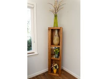 Tall Oak Tone Wooden Display Unit