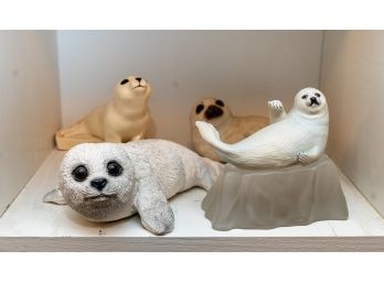 Collection Of Four Seal Figurines