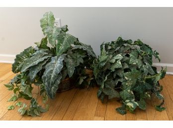 A Pair Of Faux Houseplants