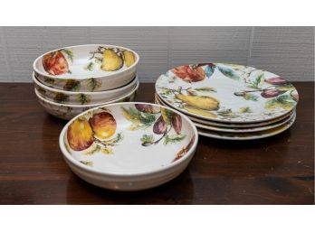 Pier 1 Imports Verona Dishes - 4 Plates, 4 Bowls