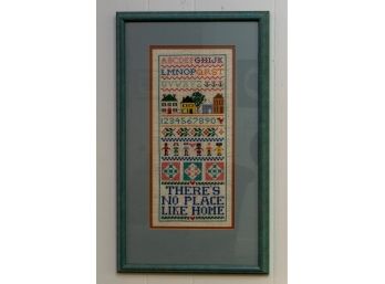 Vintage Framed Needlepoint Sampler